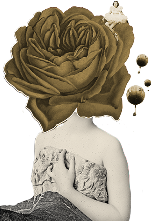 Collage donna per identificativo musica jazzy