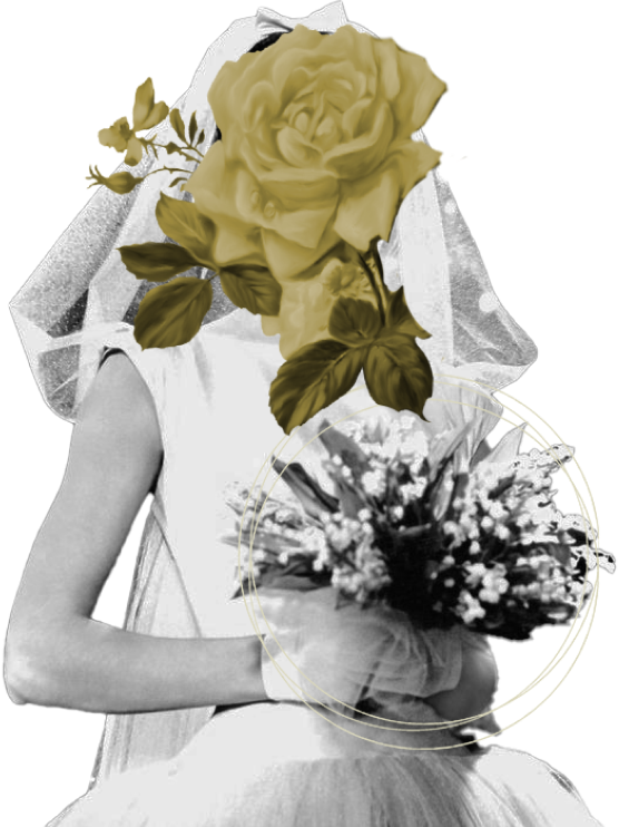 Collage donna per identificativo musica per matrimoni